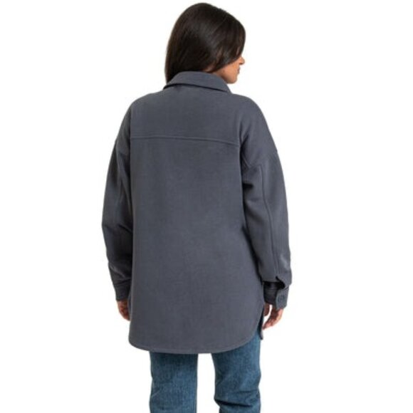 Lazypants LIKE NEW steel blue shacket small oversized sweater shacket - Picture 3 of 15